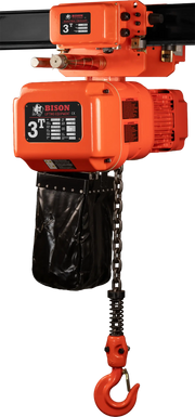 Bison Lifting 3 Ton Three Phase Hoist + Trolley  - Dual Speed Bison Lifting