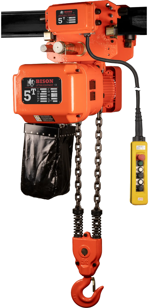 Bison Lifting 5 Ton Three Phase Hoist + Trolley Bison Lifting