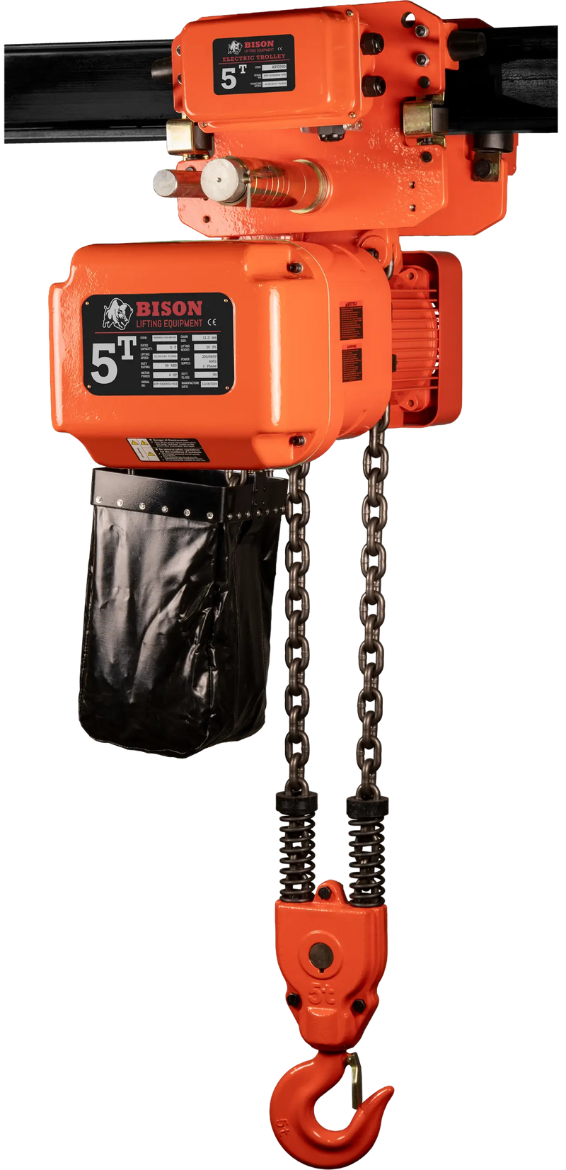 Bison Lifting 5 Ton Three Phase Hoist + Trolley Bison Lifting