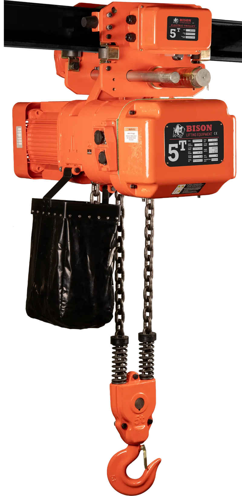 Bison Lifting 5 Ton Three Phase Hoist + Trolley Bison Lifting