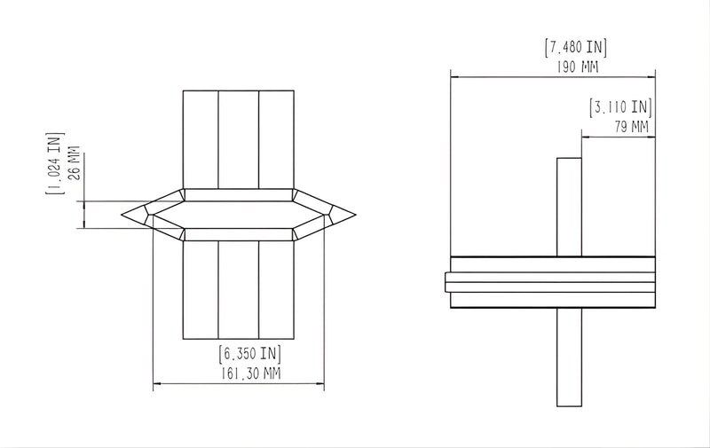 Boss Industrial 4-Way Cross Wedge - CW-D3 Boss Industrial