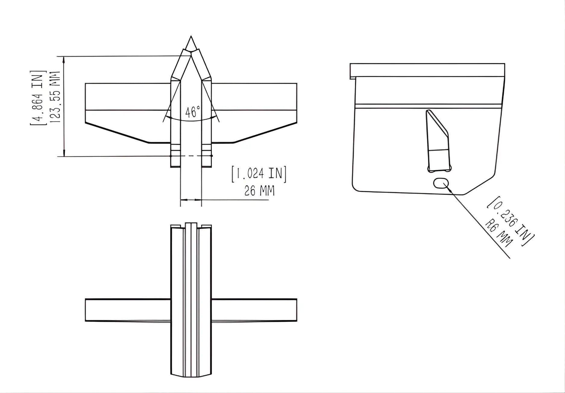 Boss Industrial 4-Way Cross Wedge - CW-G - Vovlift