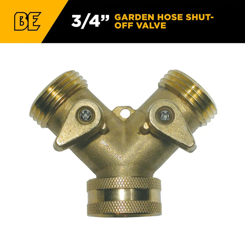 Brass Garden Hose Shut-Off Valve BE Power Equipment