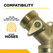 Brass Garden Hose Shut-Off Valve BE Power Equipment