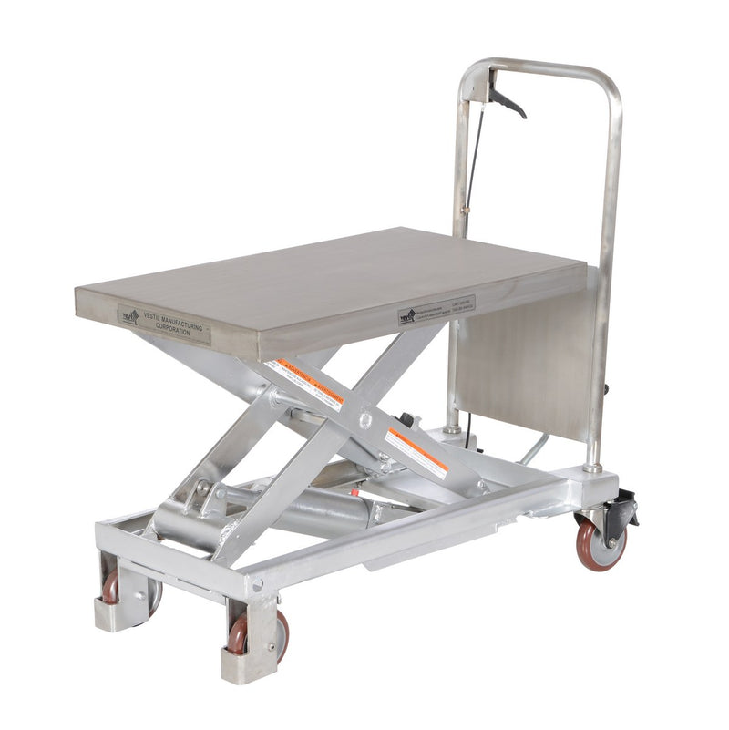 Vestil Partially Stainless Steel Hydraulic Elevating Carts