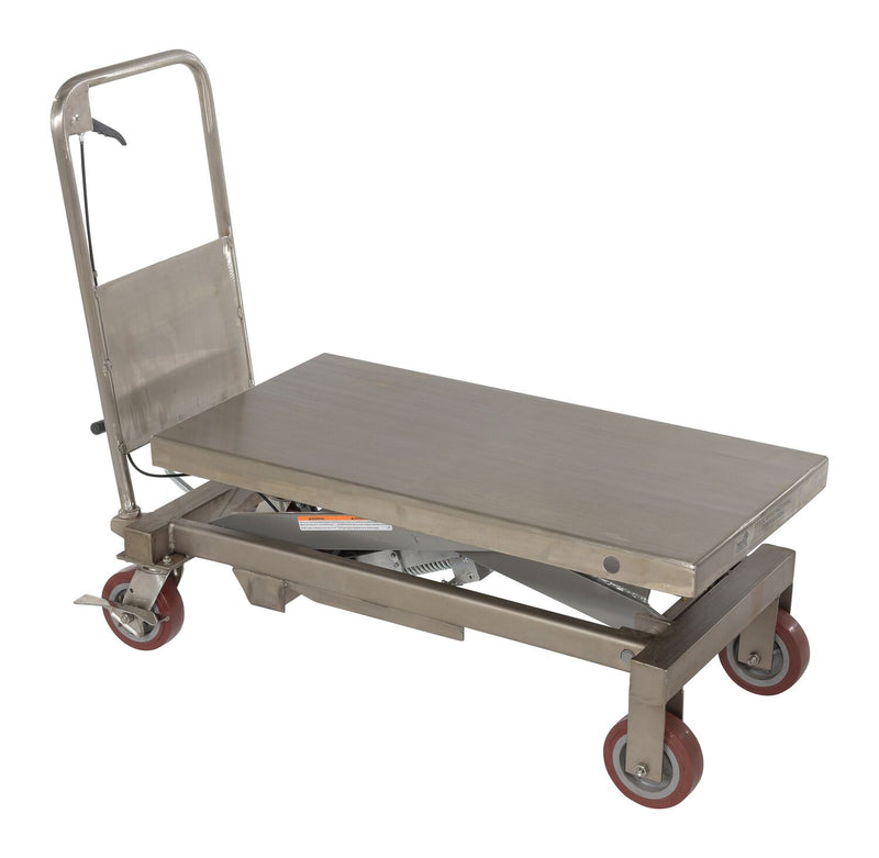 Vestil Partially Stainless Steel Hydraulic Elevating Carts