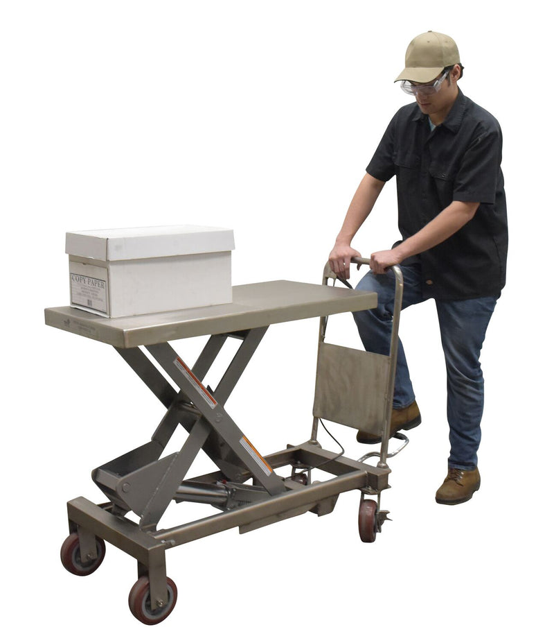 Vestil Partially Stainless Steel Hydraulic Elevating Carts