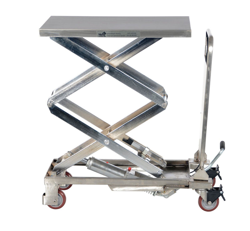 Vestil Partially Stainless Steel Hydraulic Elevating Carts