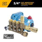 CAT 4DNX27GS1 Pump – 2.7 GPM, 3,000 PSI, 3/4" Shaft BE Power Equipment