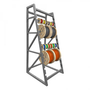 Durham Cable Reel Rack, Gray 48" x 36" x 84", 10000 Lbs. Capacity, Gray