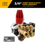 Comet BWD-K3027G Pump Assembly – 3.0 GPM, 2,700 PSI, 3/4" Shaft BE Power Equipment