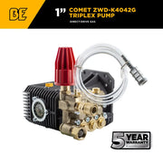 Comet ZWD-K4042G Pump – 4.0 GPM, 4,400 PSI, 1" Shaft BE Power Equipment