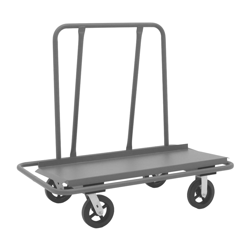Durham Drywall Truck With 8" x 2" Mold-On Rubber Casters, Gray