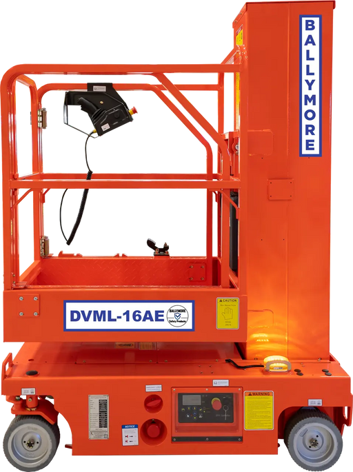DVML-16AE - Ballymore Fully Electric Drivable Vertical Mast Lift, 15'5" Platform Height, 500 lb. Capacity Ballymore