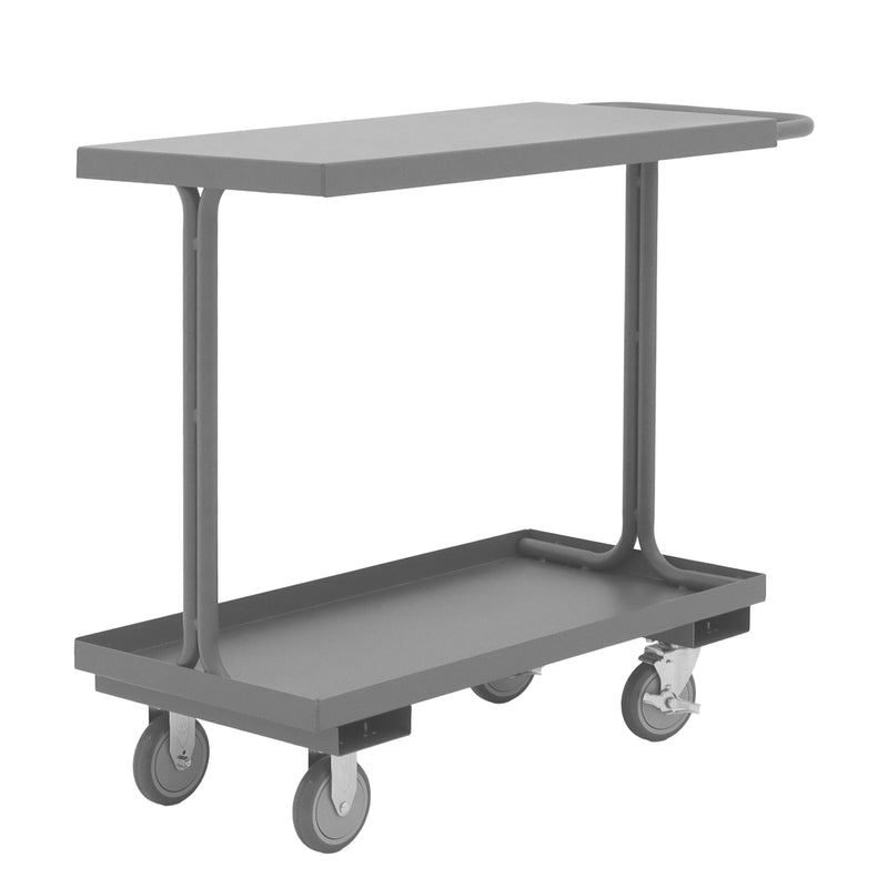 Durham Easy Access Shelf Cart With 5" X 1-1/4" Polyurethane Casters