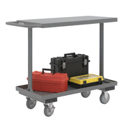 Durham Easy Access Shelf Cart With 5" X 1-1/4" Polyurethane Casters