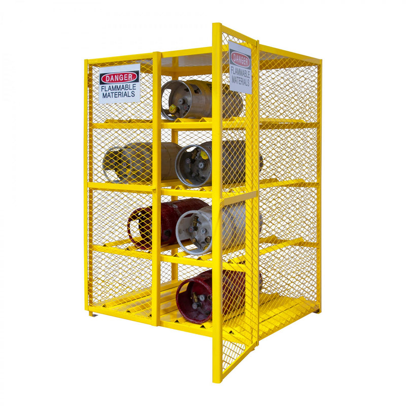 Durham Gas Cylinder Cabinet, Single Door, Angle Iron And Expanded Metal