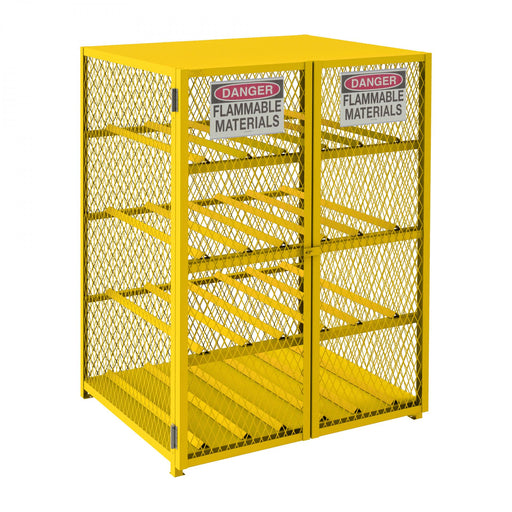 Durham Self Closing, Gas Cylinder Cabinet, Single Door, Angle Iron And Expanded Metal