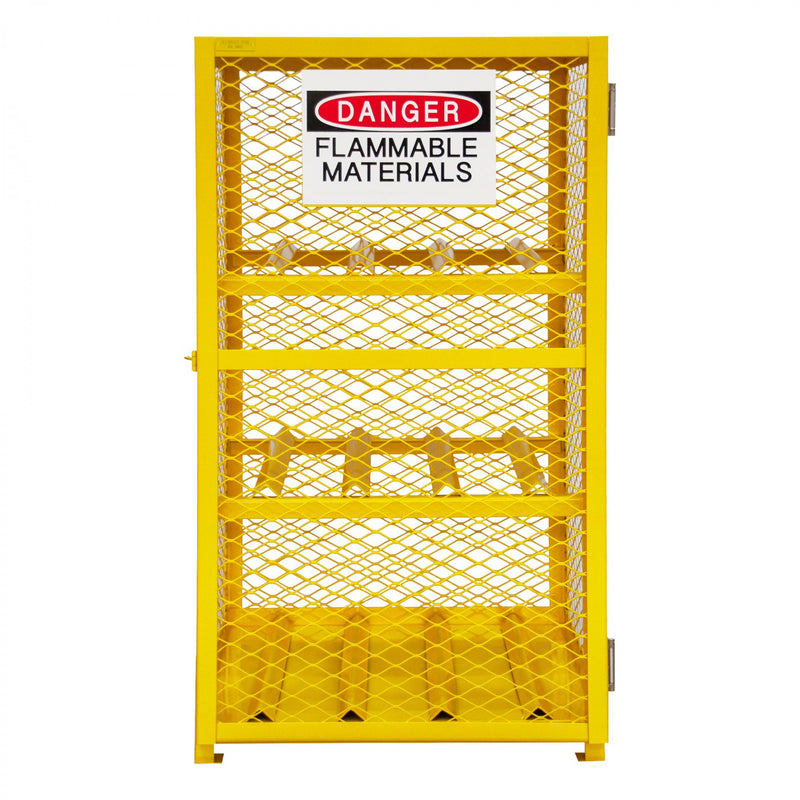 Durham Self Closing, Gas Cylinder Cabinet, Single Door, Angle Iron And Expanded Metal