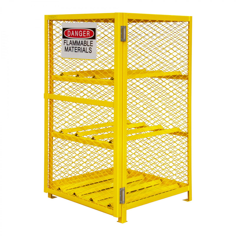 Durham Self Closing, Gas Cylinder Cabinet, Single Door, Angle Iron And Expanded Metal
