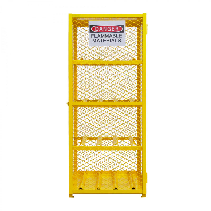 Durham Gas Cylinder Cabinet, Single Door, Angle Iron And Expanded Metal