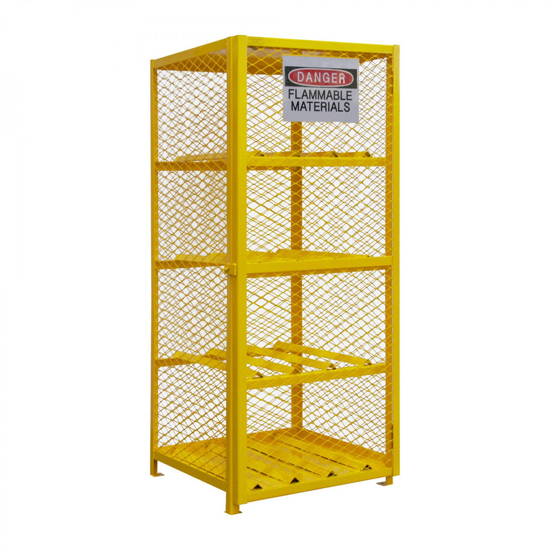 Durham Gas Cylinder Cabinet, Single Door, Angle Iron And Expanded Metal