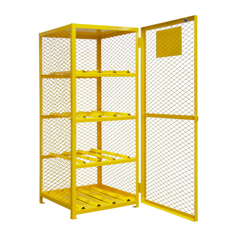 Durham Gas Cylinder Cabinet, Single Door, Angle Iron And Expanded Metal