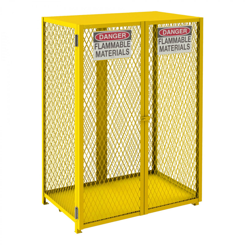 Durham Self Closing, Gas Cylinder Cabinet, Double Door, Angle Iron And Expanded Metal