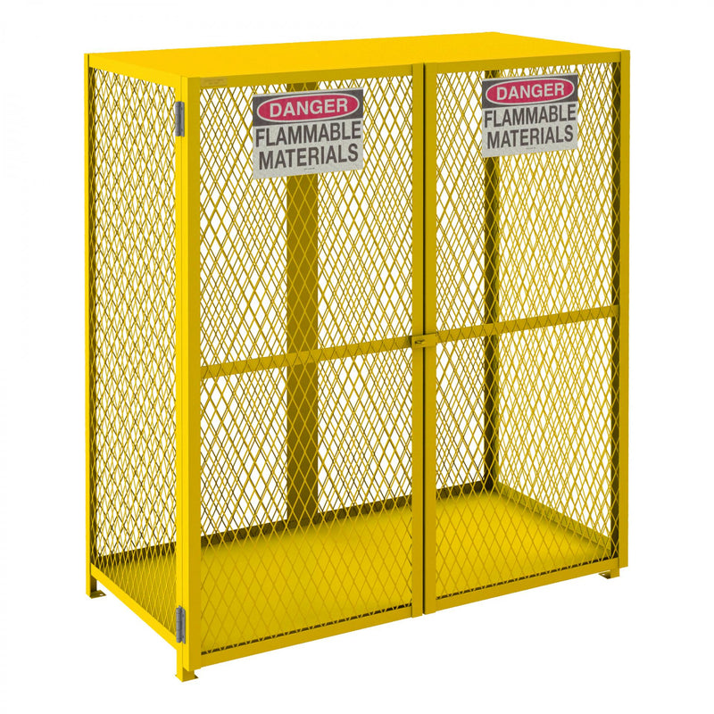 Durham Self Closing, Gas Cylinder Cabinet, Double Door Cabinet, Angle Iron And Expanded Metal