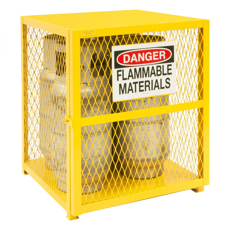 Durham Gas Cylinder Cabinet, Single Door, Angle Iron And Expanded Metal