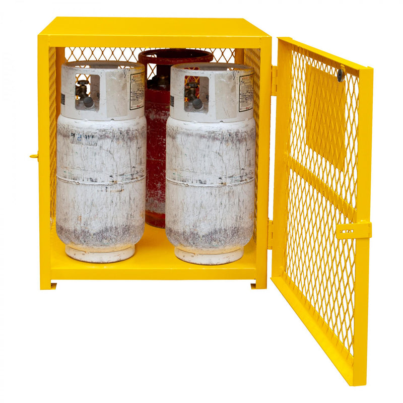 Durham Gas Cylinder Cabinet, Single Door, Angle Iron And Expanded Metal