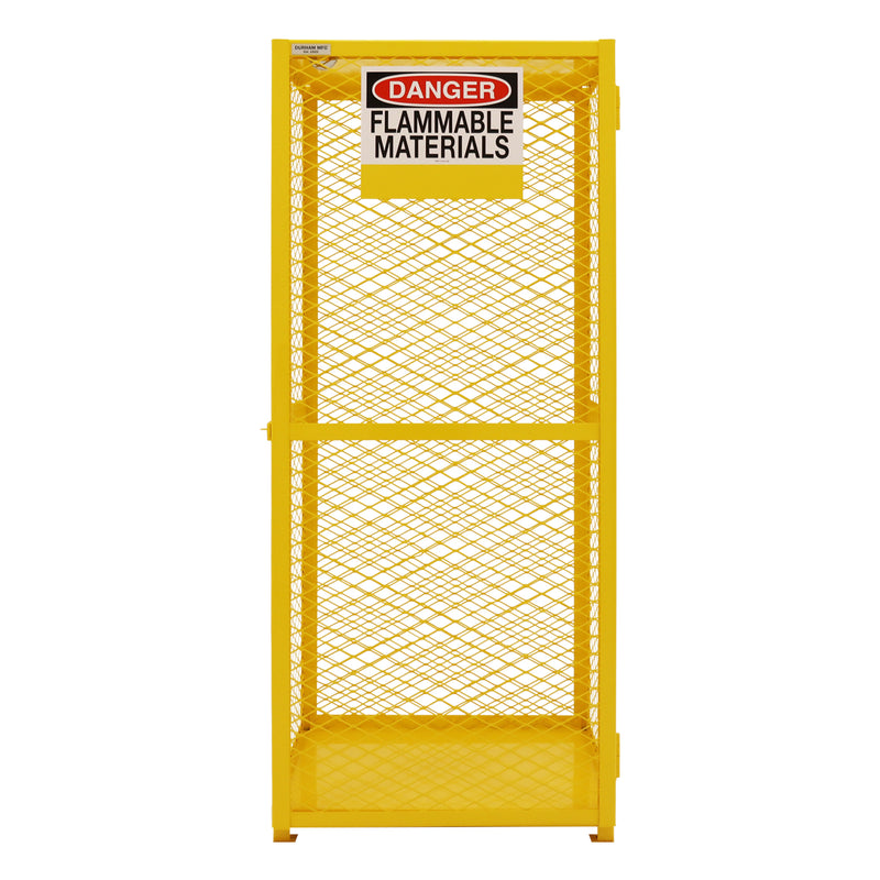Durham Gas Cylinder Cabinet, Double Door, Angle Iron And Expanded Metal