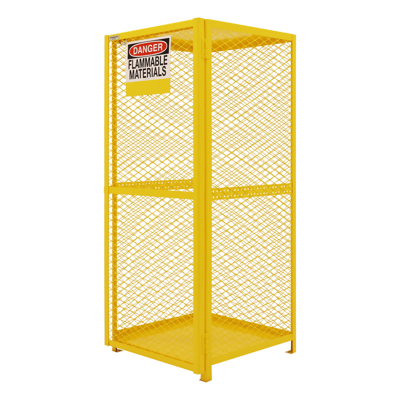 Durham Gas Cylinder Cabinet, Double Door, Angle Iron And Expanded Metal