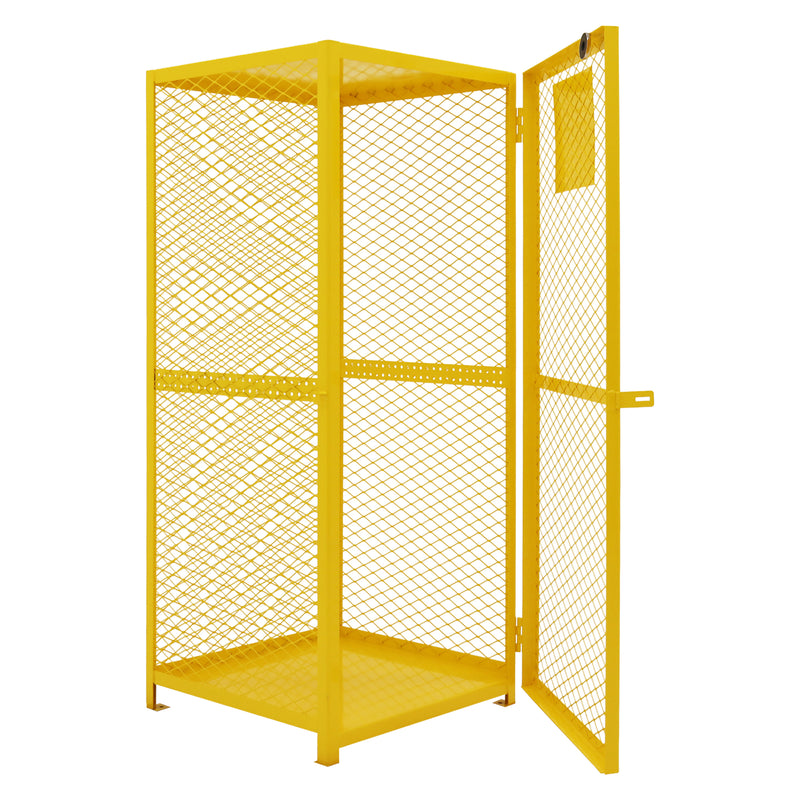 Durham Gas Cylinder Cabinet, Double Door, Angle Iron And Expanded Metal