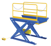 Vestil Ground Lift Scissor Tables with Handrails (EHLTG)