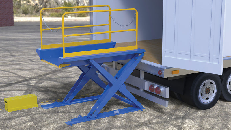 Vestil Ground Lift Scissor Tables with Handrails (EHLTG)