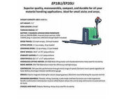EKKO EP18Li electric pallet jack with compact design, ergonomic handle, and durable construction for material handling