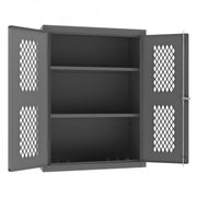 Durham Heavy Duty Cabinet, 14 Gauge, 36 x 18 x 48, 2 Adjustable Shelves, Flush Ventilated Doors