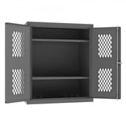 Durham Heavy Duty Cabinet, 14 Gauge, 36 x 24 x 42, 2 Adjustable Shelves, Flush Ventilated Doors