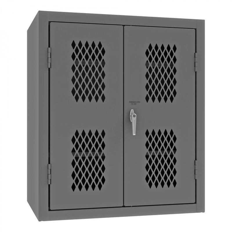 Durham Heavy Duty Cabinet, 14 Gauge, 36 x 24 x 42, 2 Adjustable Shelves, Flush Ventilated Doors