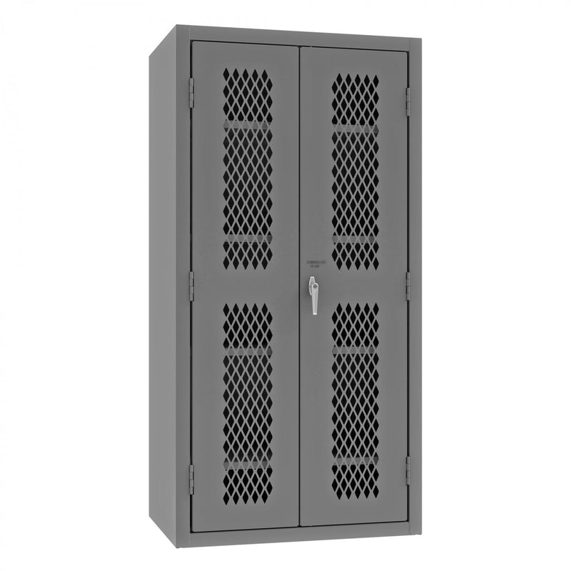 Durham Heavy Duty Cabinet, 14 Gauge, 36 x 24 x 72, 4 Adjustable Shelves, Flush Ventilated Doors