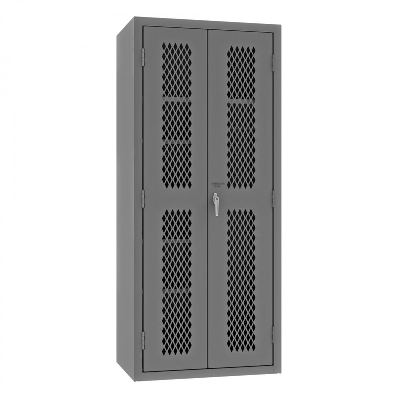 Durham Heavy Duty Cabinet, 14 Gauge, 36 x 24 x 84, 1 Fixed Shelf, 4 Adjustable, Hanger Bar