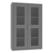 Durham Heavy Duty Cabinet, 14 Gauge, 48 x 18 x 72, 3 Adjustable Shelves, Flush Ventilated Doors