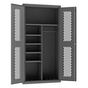 Durham Heavy Duty Cabinet, 14 Gauge, 36 x 18 x 72, 4 Adjustable Shelves, Hanger Bar