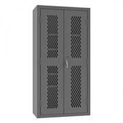 Durham Heavy Duty Cabinet, 14 Gauge, 36 x 18 x 72, 4 Adjustable Shelves, Hanger Bar
