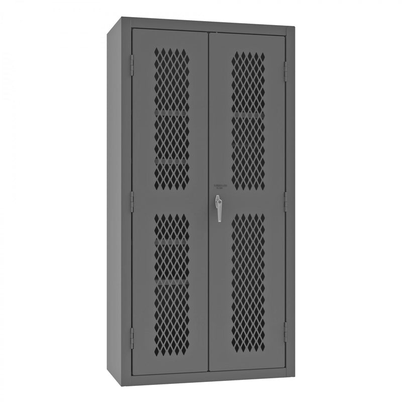 Durham Heavy Duty Cabinet, 14 Gauge, 36 x 18 x 72, 4 Adjustable Shelves, Hanger Bar