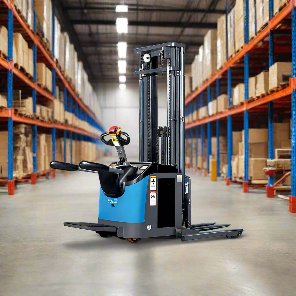 EOSLift Electric Stacker, 3306 lb Cap., 63" / 118.1" / 177.2" Lift Ht. - TB15