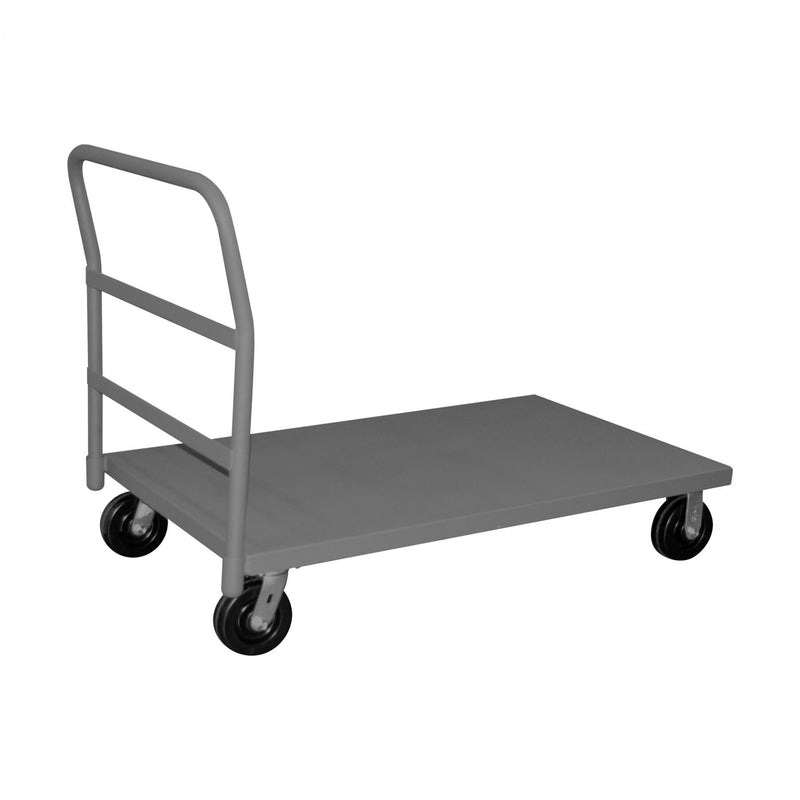 Durham Platform Truck, 14 Gauge, 2000 lbs Capacity, 30 x 48, Flush Deck, Gray