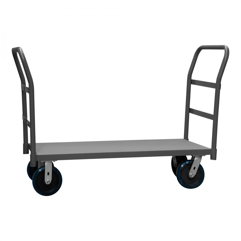 Durham Platform Truck, 2 Removable Handles, 12 Gauge, 3600 lbs Capacity, 30 x 48, Flush Deck, Gray