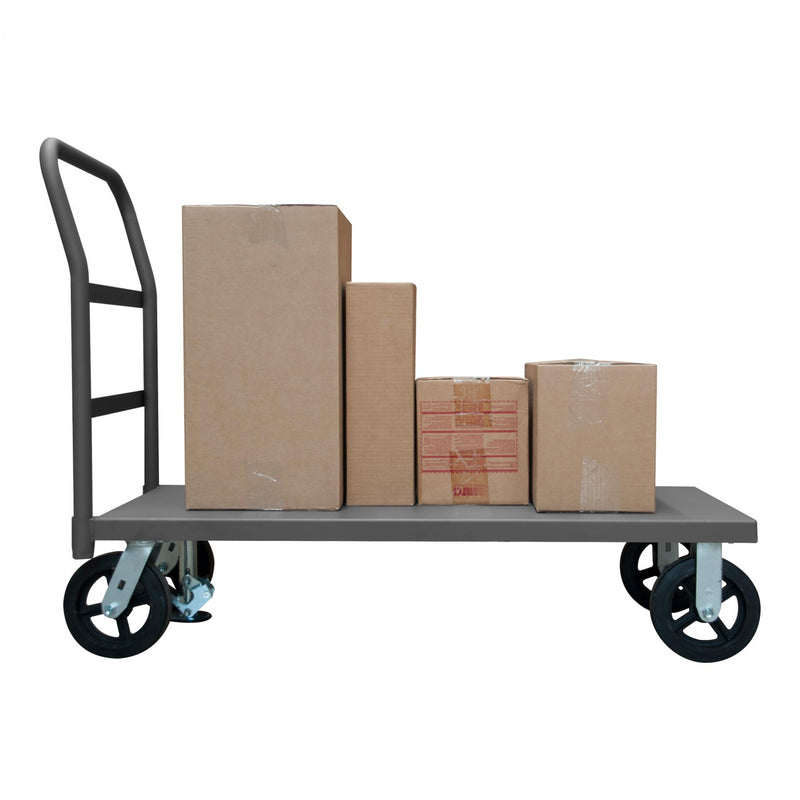 Durham Platform Truck, 12 Gauge, 2400 lbs Capacity, Floor lock, 24 x 36, Flush Deck